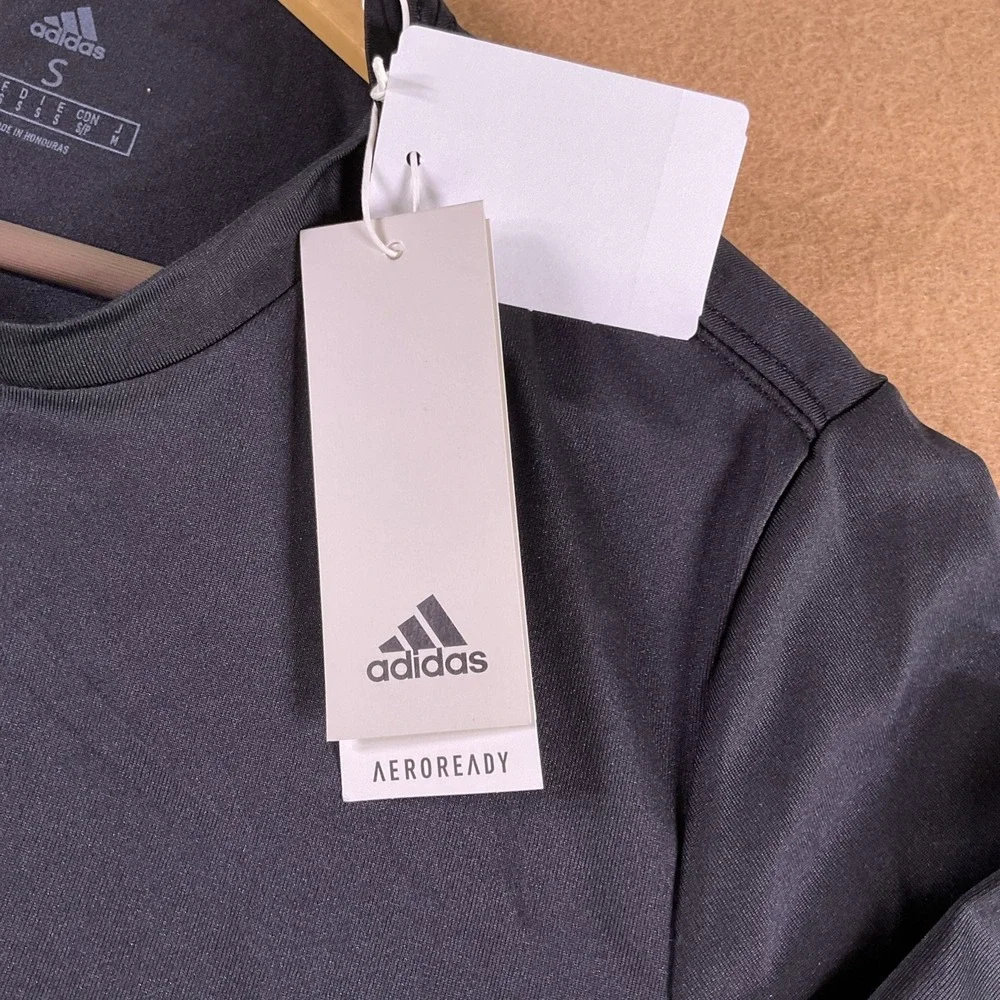 Adidas M LS Pregame A Long Sleeve Training Shirt Black HS9223 Mens Small NEW